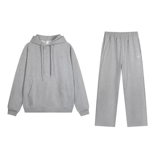 Alo Hoodie Full Set Grey