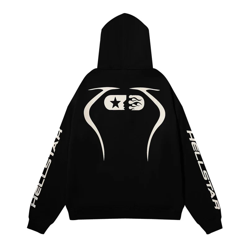 Hellstar Sport Hoodie Black White