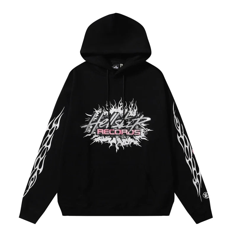 Hellstar Sports Flame Hoodie Black