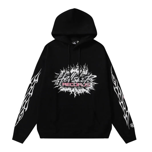 Hellstar Sports Flame Hoodie Black